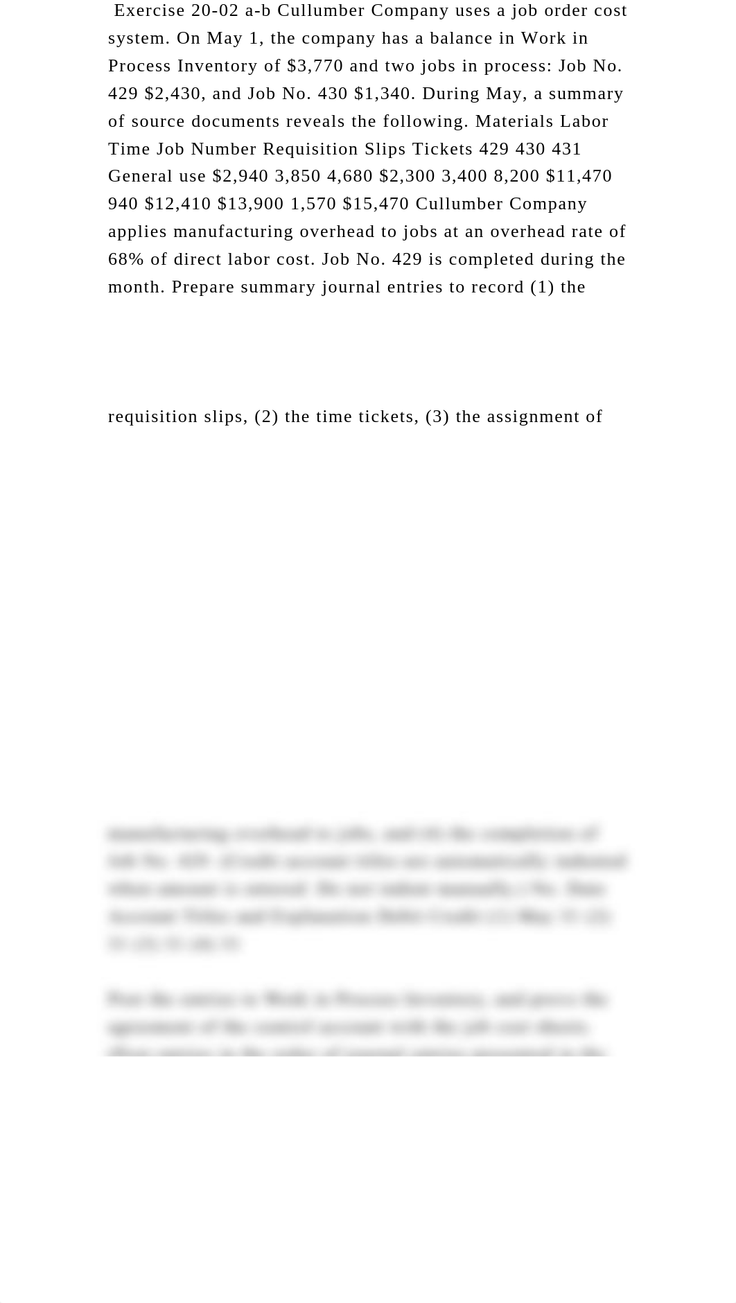 Exercise 20-02 a-b Cullumber Company uses a job order cost system. On.docx_d4d9rwhwv9x_page2