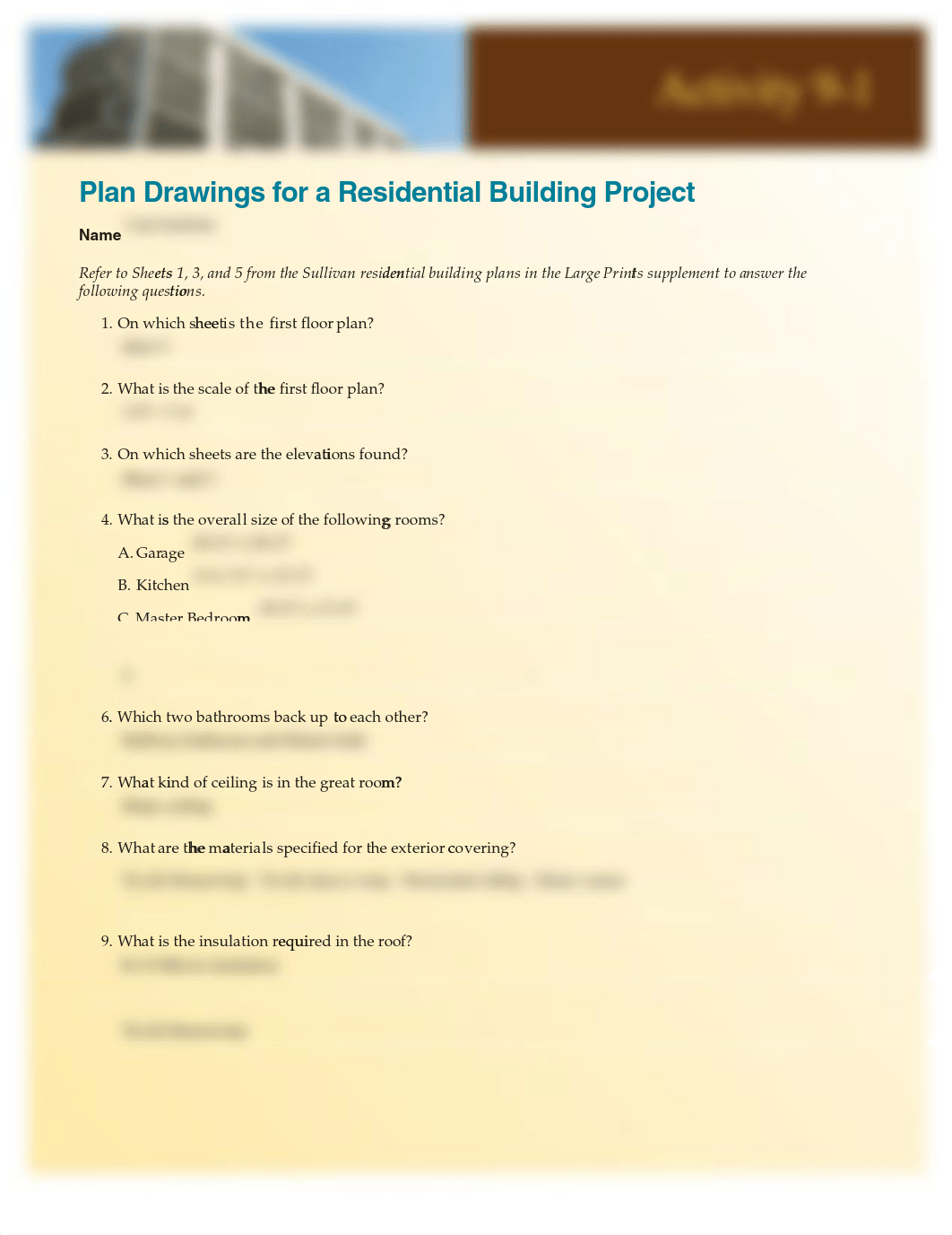 9-1: Plan Drawings for a Residential Building Project - PDF Form Fields.pdf_d4dmwz75r8e_page1