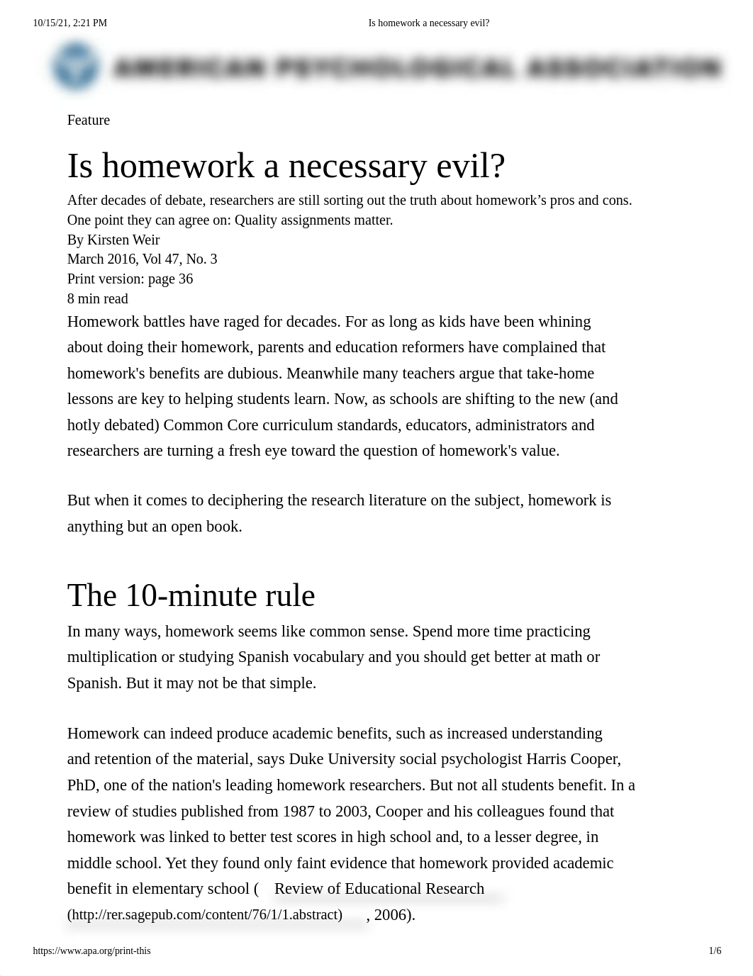 Text 1- Is homework a necessary evil.pdf_d4dn4vgk507_page1