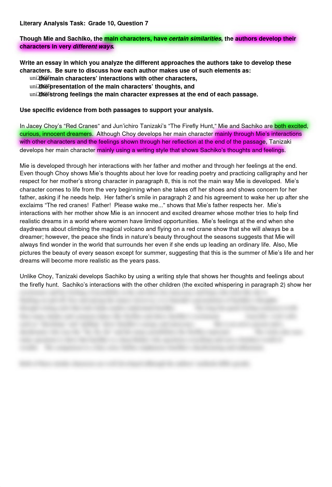 PARCC Literary Analysis and Research Simulation PRC essays freshman level.pdf_d4duir98tsq_page1