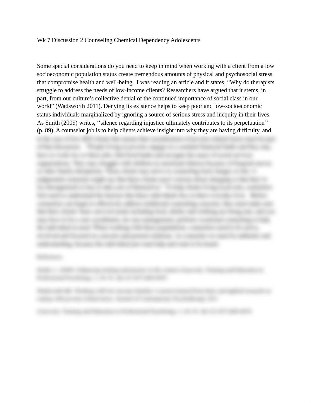 Wk 7 Discussion 2 Counseling Chemical Dependency Adolescents.doc_d4e3ojlzw09_page1