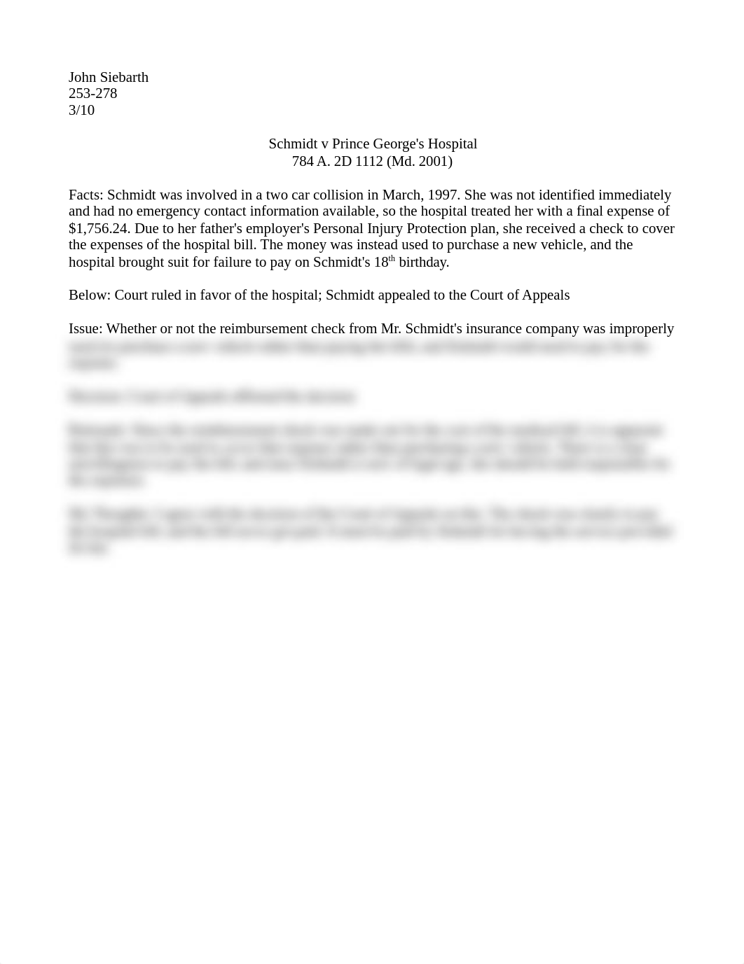 253-278 Schmidt v Prince George's Hospital.doc_d4e4necnn90_page1