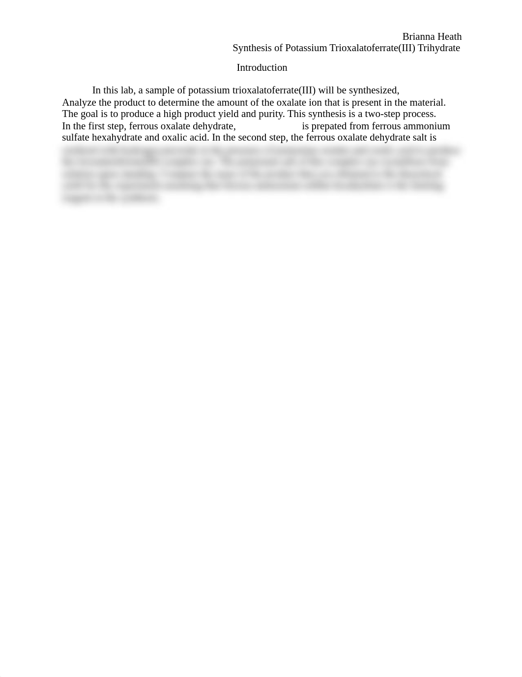 Lab 5 - Introduction Synthesis of Potassium_d4e8rhge5no_page1