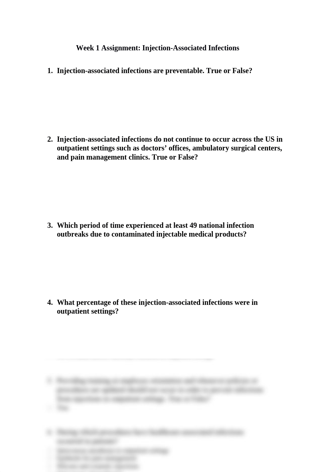 Week 1 Assignment Injection Associated Infections.docx_d4f9kowxmlx_page1