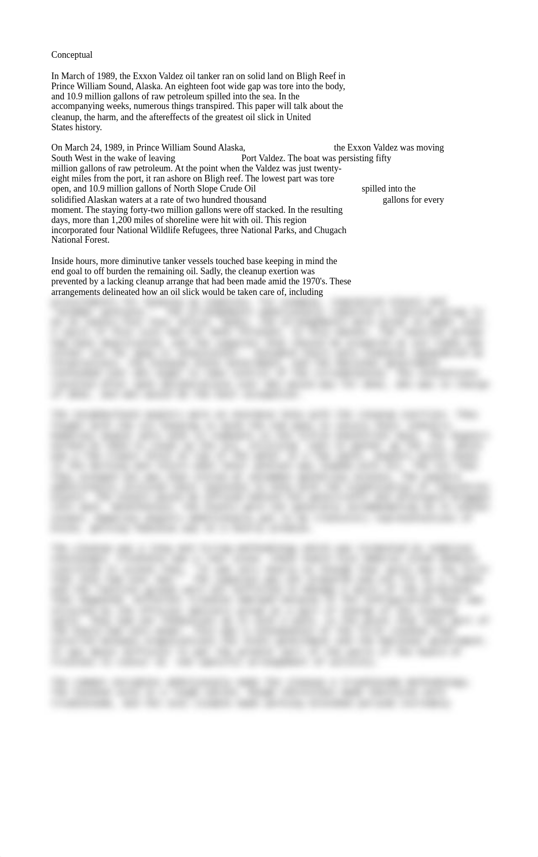 An overview of the Exxon Valdez Oil Spill Essay_d4fbel3p8la_page1