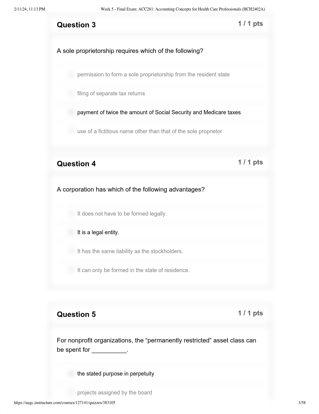 Week 5 - Final Exam_ ACC281_ Accounting Concepts for Health Care Professionals (HCH2402A).pdf_d4ffc59q345_page3