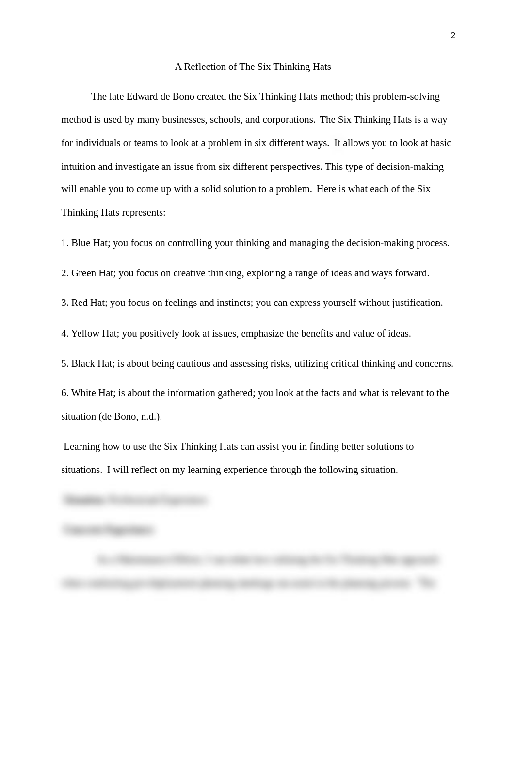 ORGL -301 Key Assignment 1 Six thinking hats.docx_d4fqxdxloc0_page2