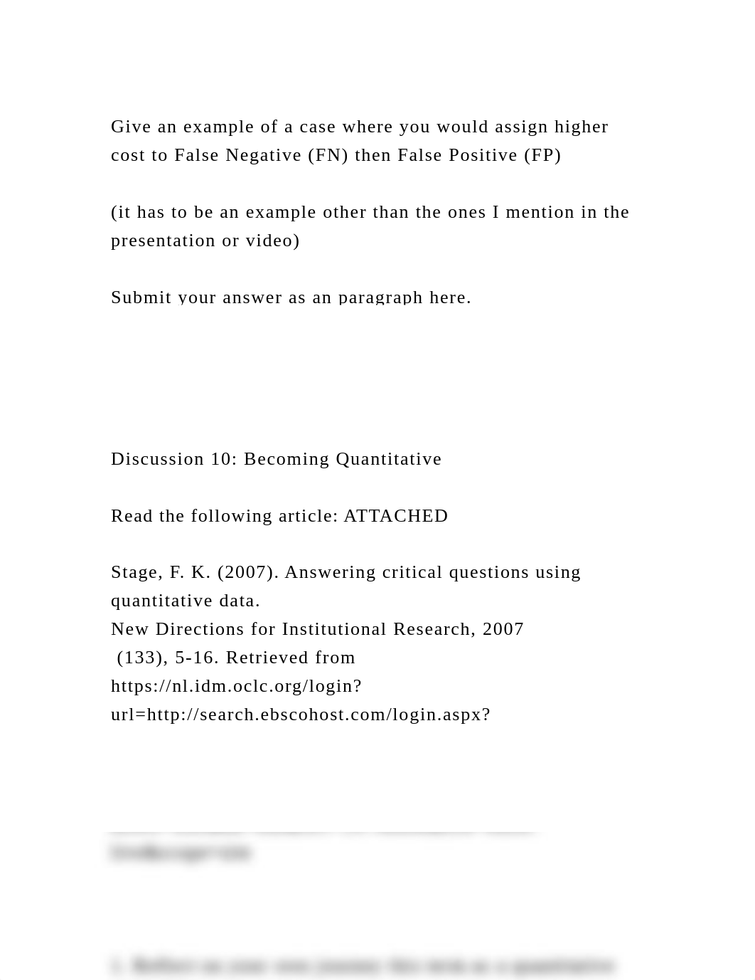 Give an example of a case where you would assign higher cost to Fals.docx_d4fuatmgreg_page2