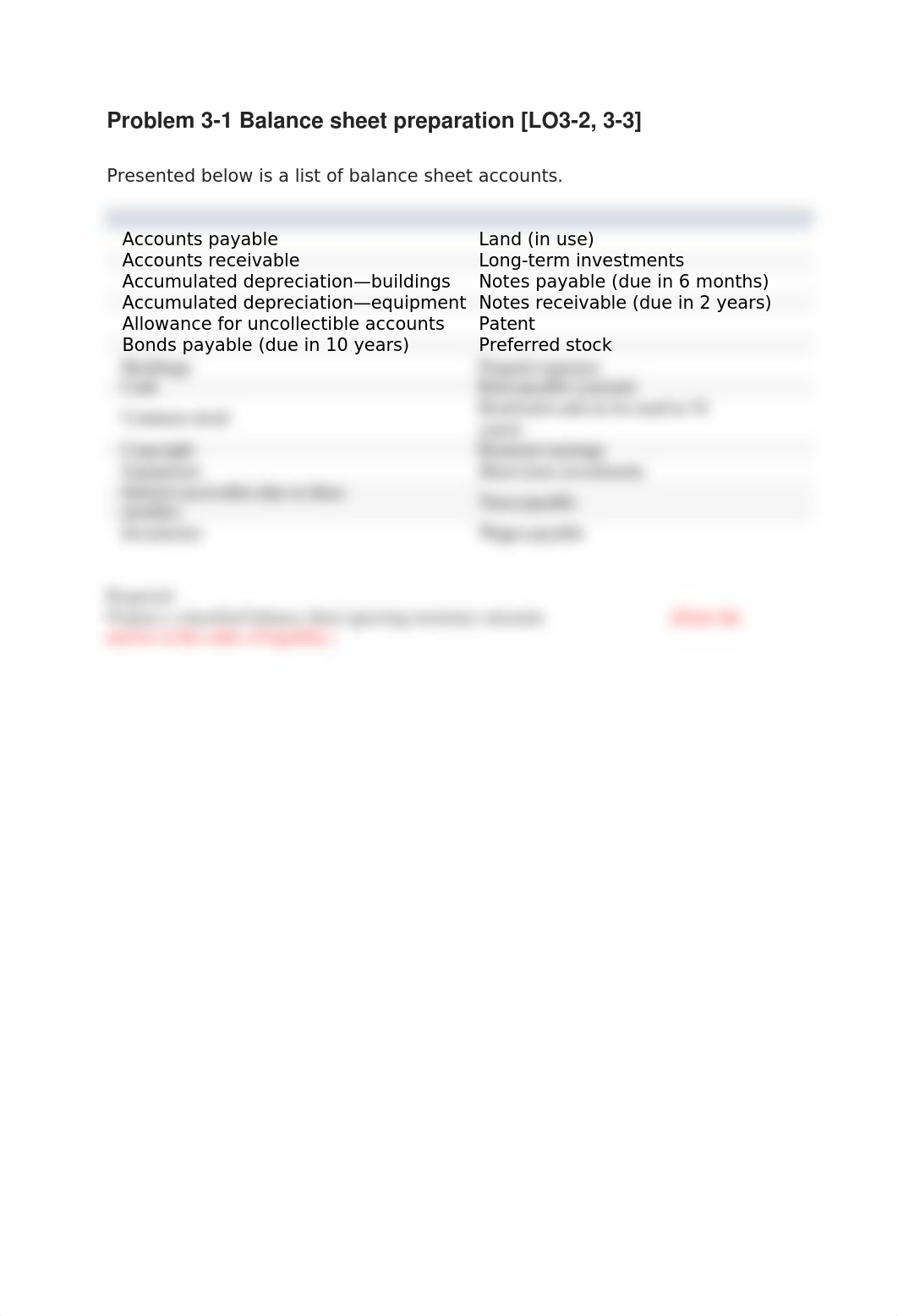Problem 3-1 Balance sheet preparation .docx_d4fxfeykd55_page1