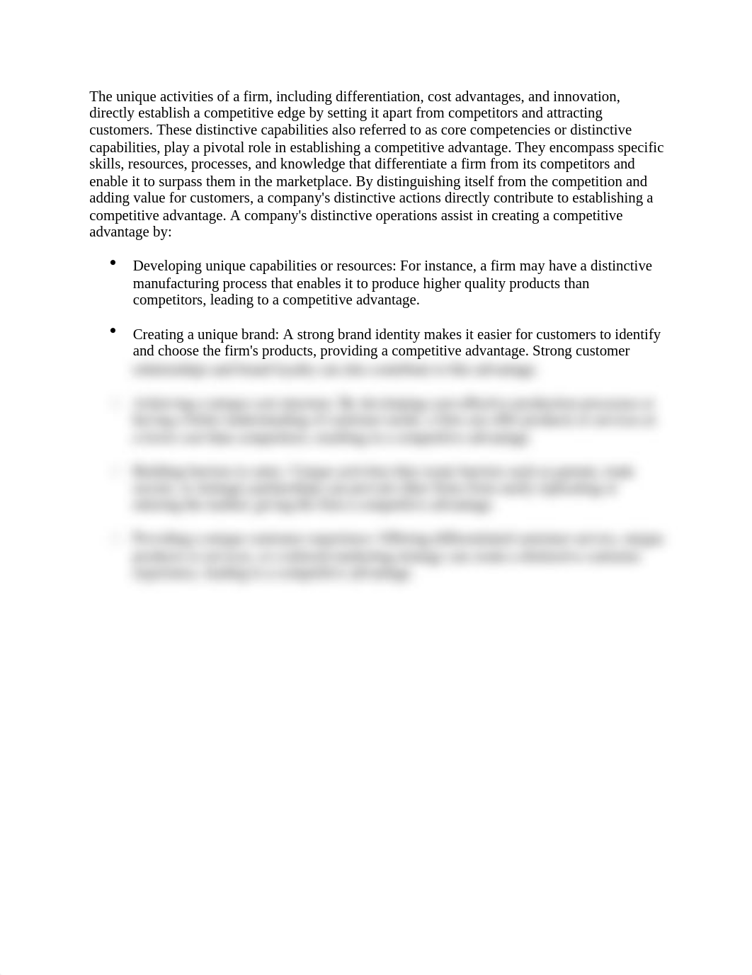 Post 1 - How a firm's unique activities directly relate to establishing competitive advantage..docx_d4g52ljlr6b_page1