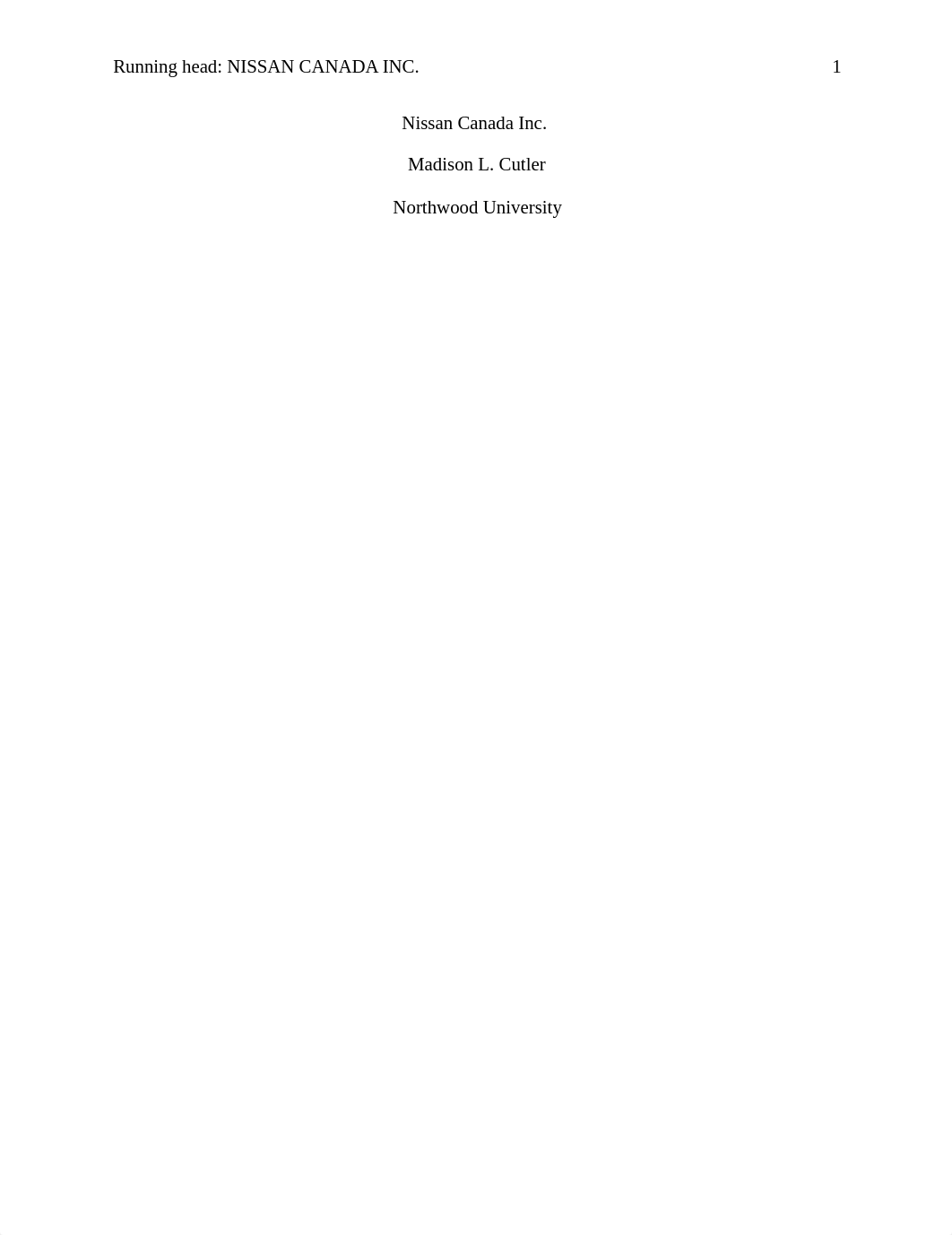 Nissan Canada Inc. Case Study - Madison Cutler .docx_d4gb4g9io1c_page1