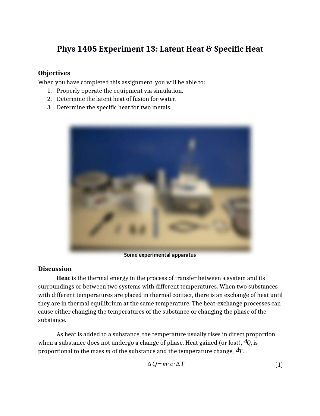 Phys 1405 Experiment 13 Latent Heat & Specific Heat(2).docx_d4ghd6x6cbw_page1