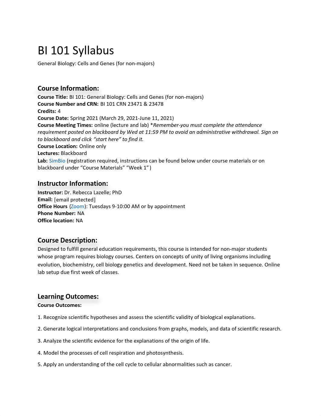 syllabus-Lazelle BI 101 Spring 2021 .pdf_d4gnnac8ttv_page1