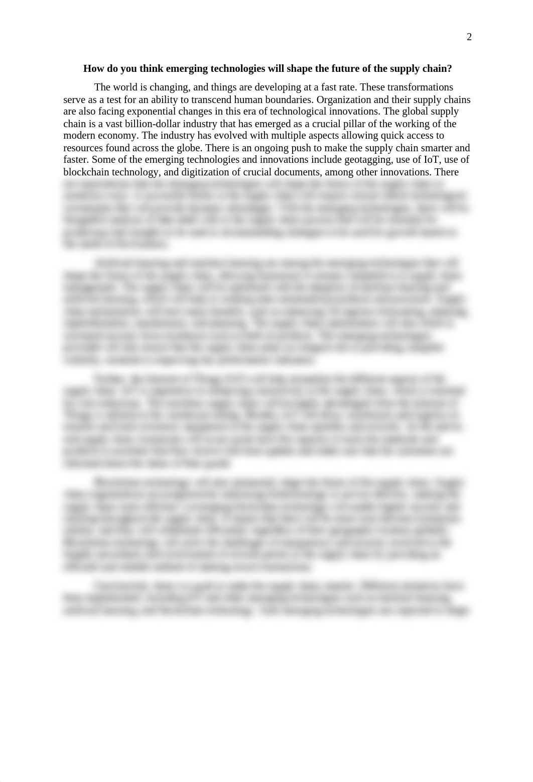 How do think emerging technologies will shape the future of supply chain Final.docx_d4gs4u5qnm5_page2