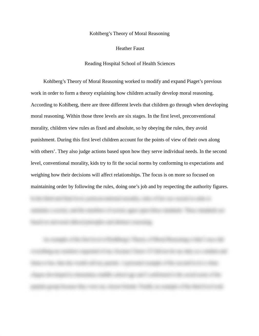 Human Development Kohlberg's Theory of Moral Reasoning Paper.docx_d4h0u2xc5ux_page1