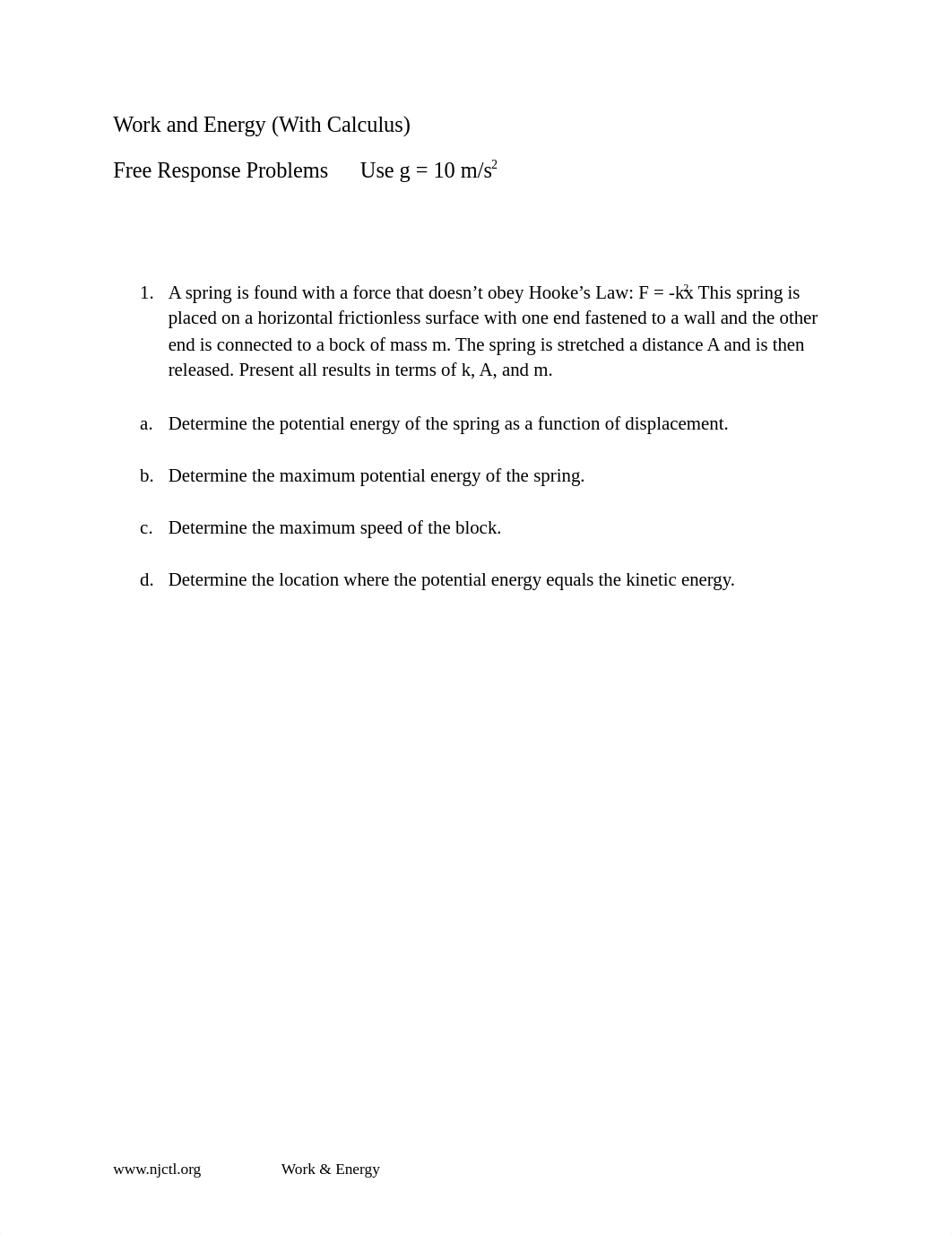 Work and Energy Answers(Calculus Based).docx_d4hjy7w32f2_page1