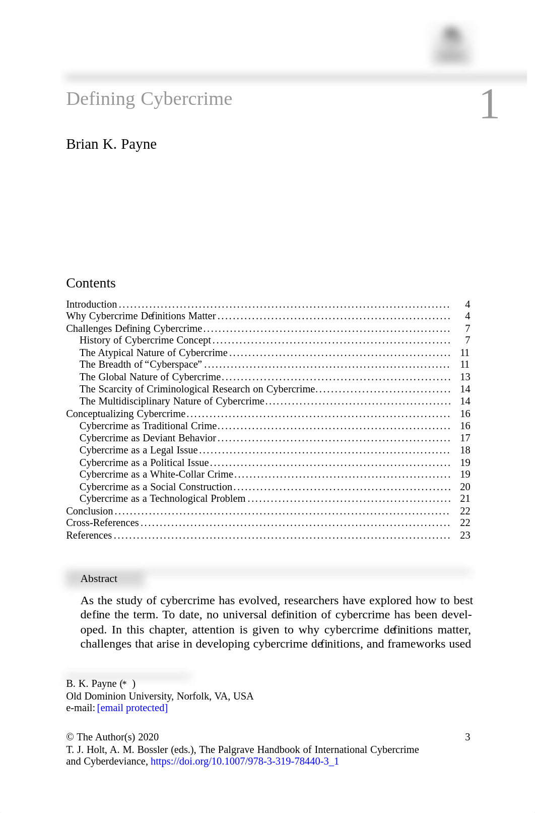 Payne_2020_DefiningCybercrime(1).pdf_d4htkfmtmik_page1