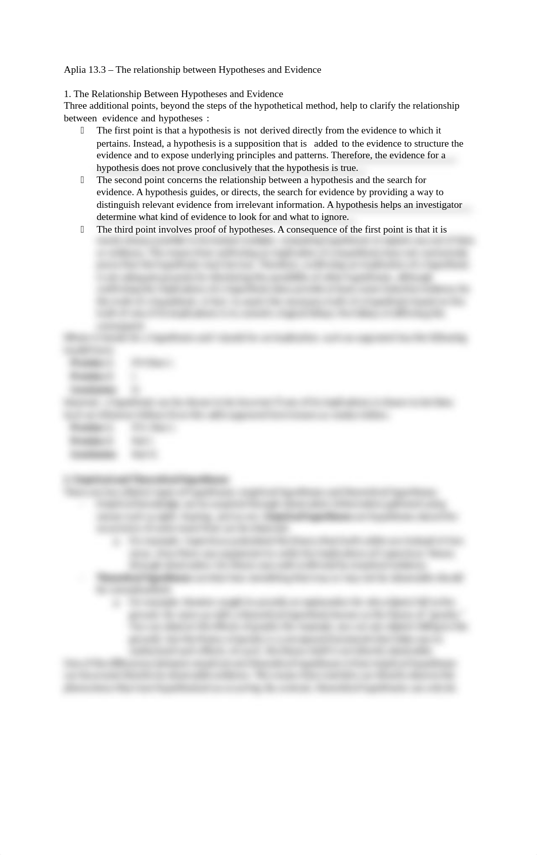 Aplia 13.3 - The relationship between Hypotheses and Evidence.docx_d4i2s69h19m_page1