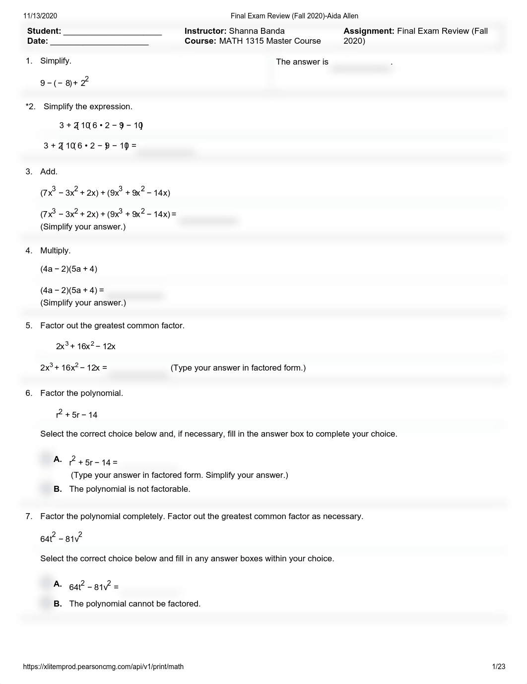 Math 1315 Final Exam Review (Fall 2020).pdf_d4j659enjsp_page1