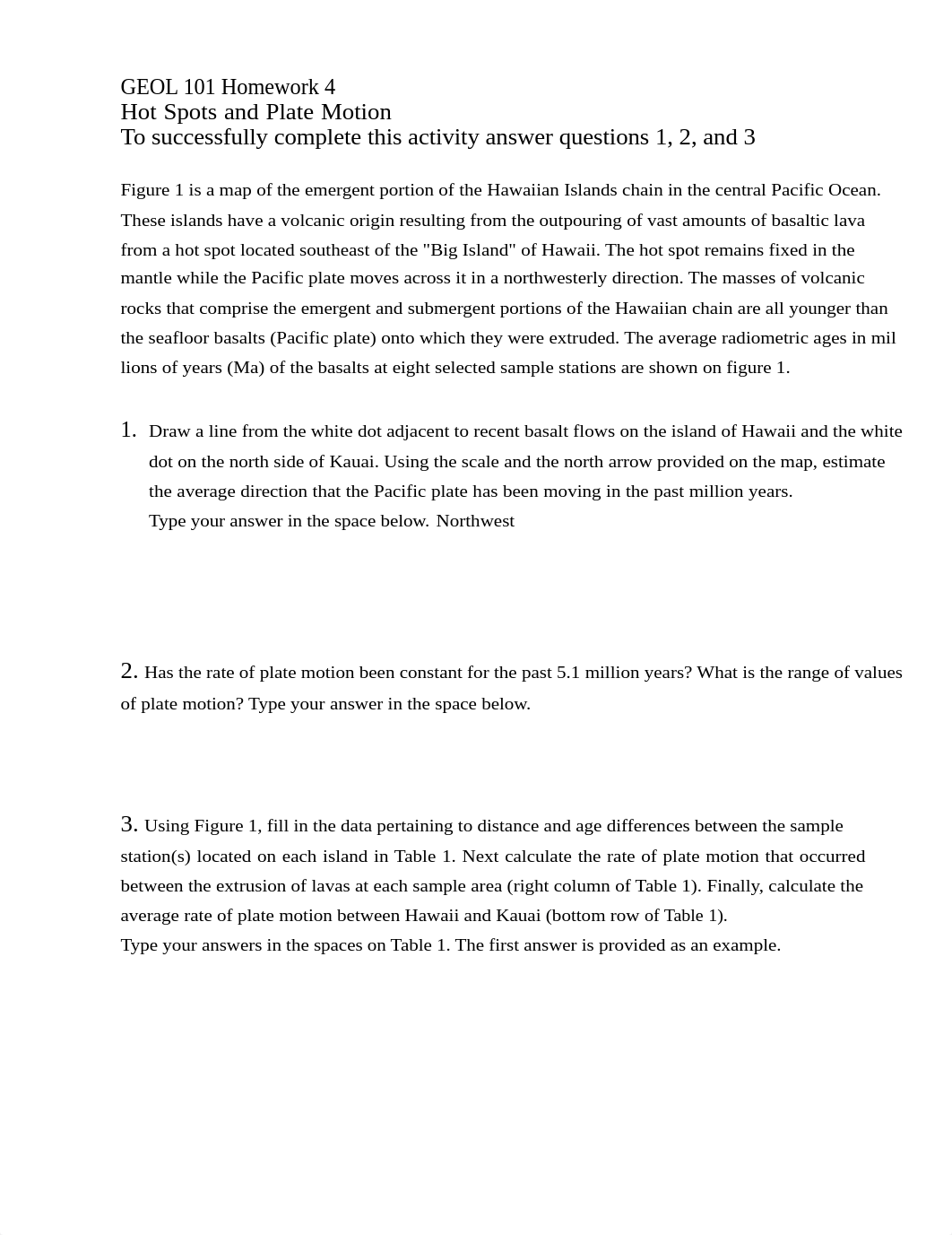 GEOL 101 Homework 4 Hot Spots and Plate Motion.doc_d4jgqk5yvx2_page1