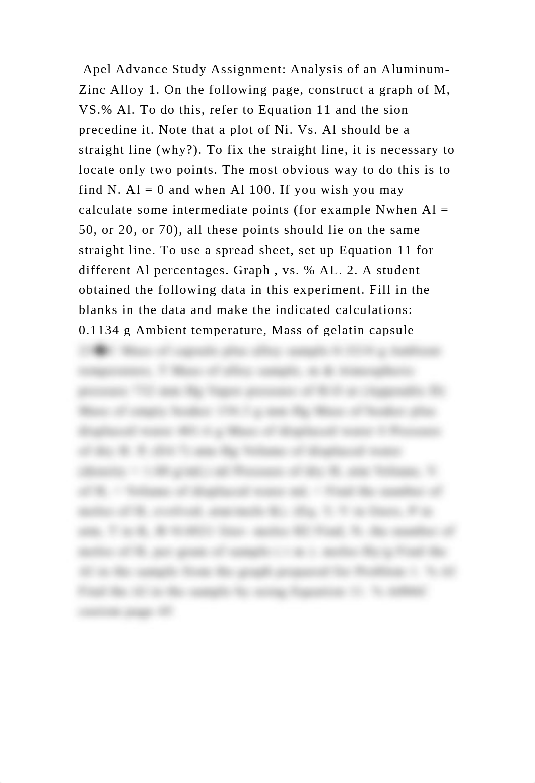 Apel Advance Study Assignment Analysis of an Aluminum-Zinc Alloy 1. .docx_d4jw6tdsa3d_page2