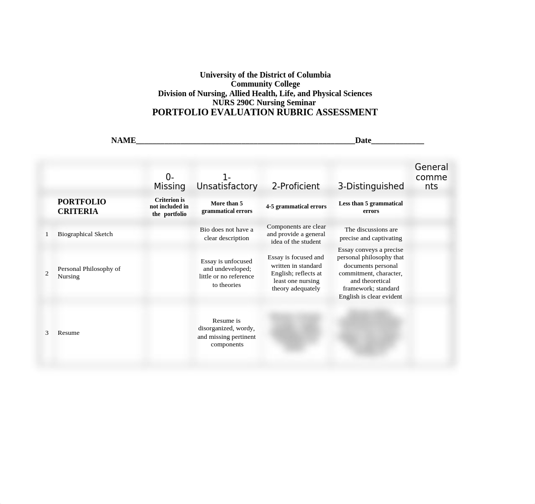 Nursing Seminar Portfolio Evaluation RUBRIC ASSESSMENT GUIDELINES.docx_d4k2p1dj18t_page1