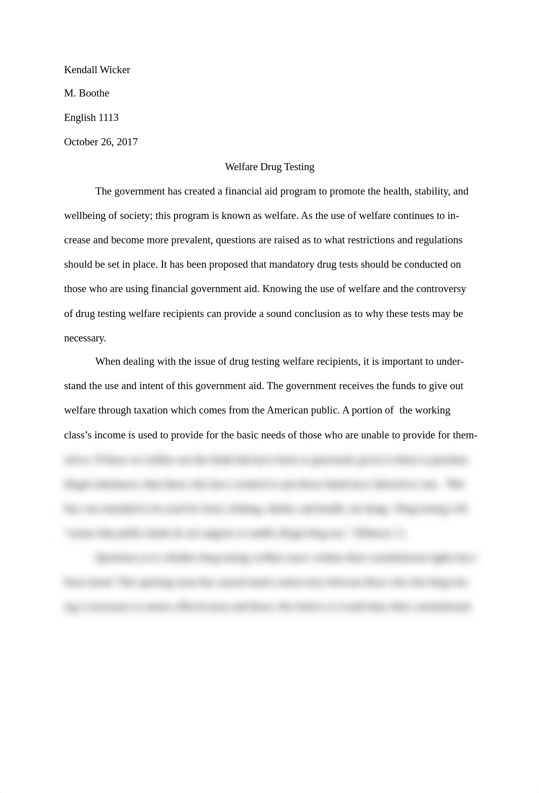 KW drug testing and welfare research paper.docx_d4k5svgwohb_page1