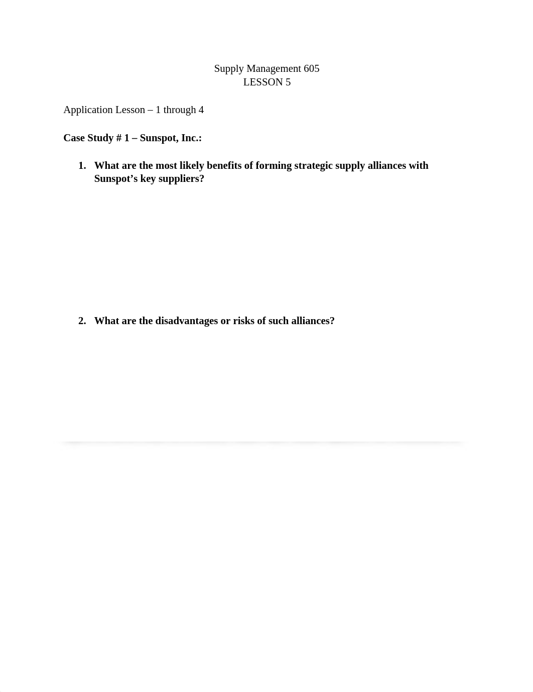 Supply Management 605
LESSON 5
Application Lesson 1 through 4
Case Stu_d4kblebu51d_page1