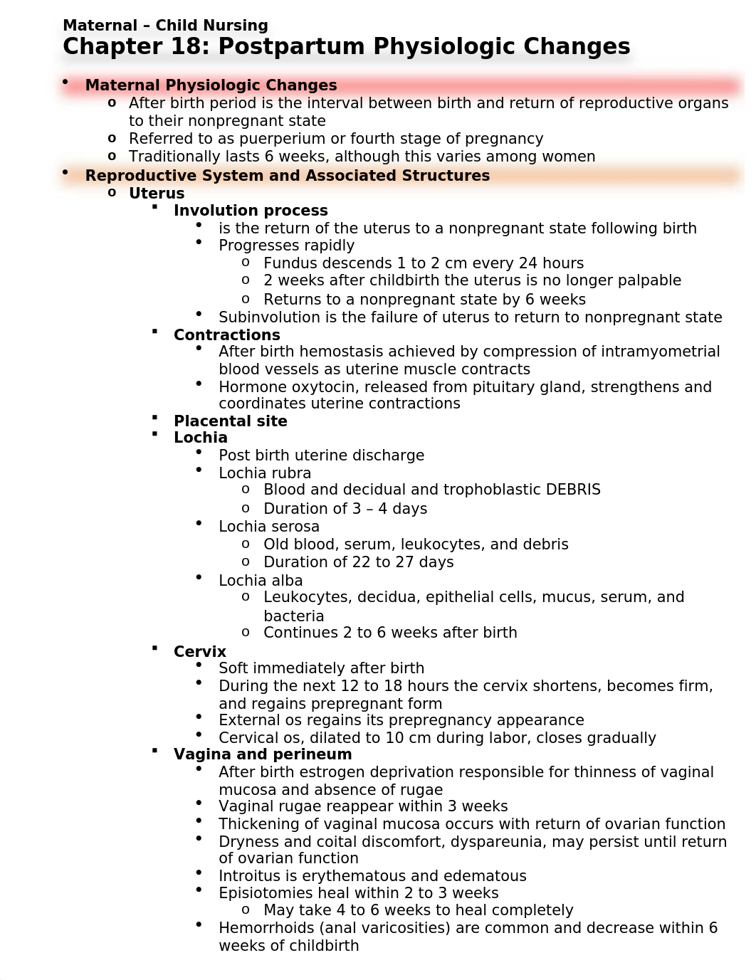 Maternal Child Nursing Care - Chapter 18, 19 & 21.docx_d4kdy74kf9z_page1