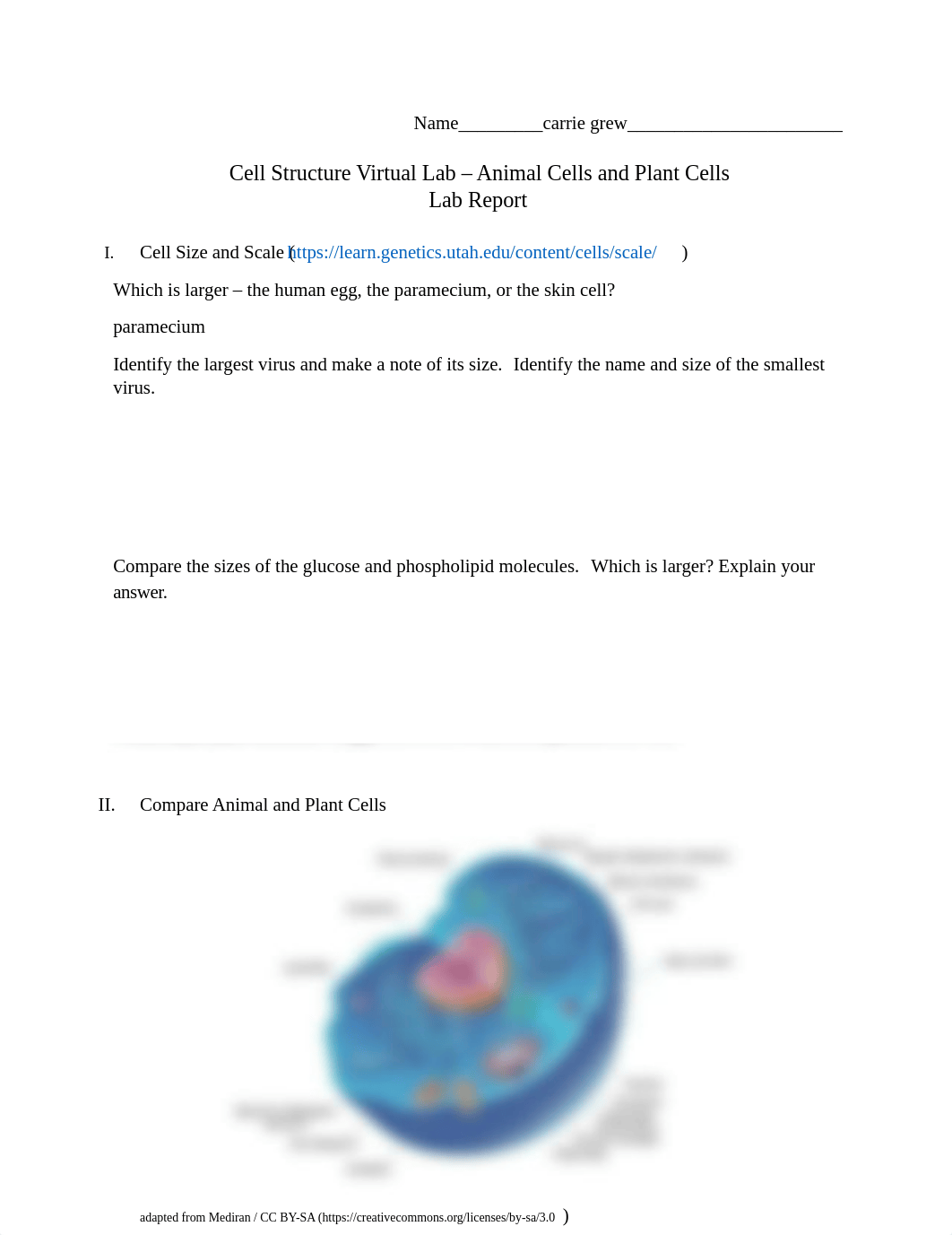 Cell Structure Virtual Lab - Lab Report.docx_d4kev4n22r2_page1