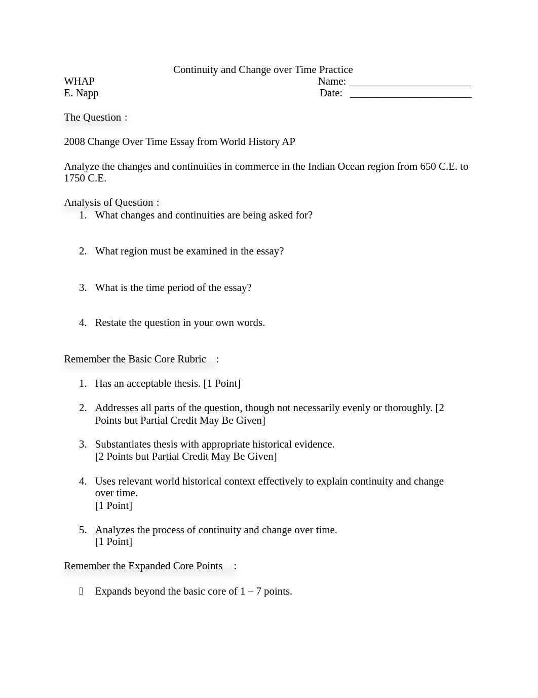 WHAP Teacher Copy Continuity and Change over Time Practice 2008_d4kxceuqzb2_page1