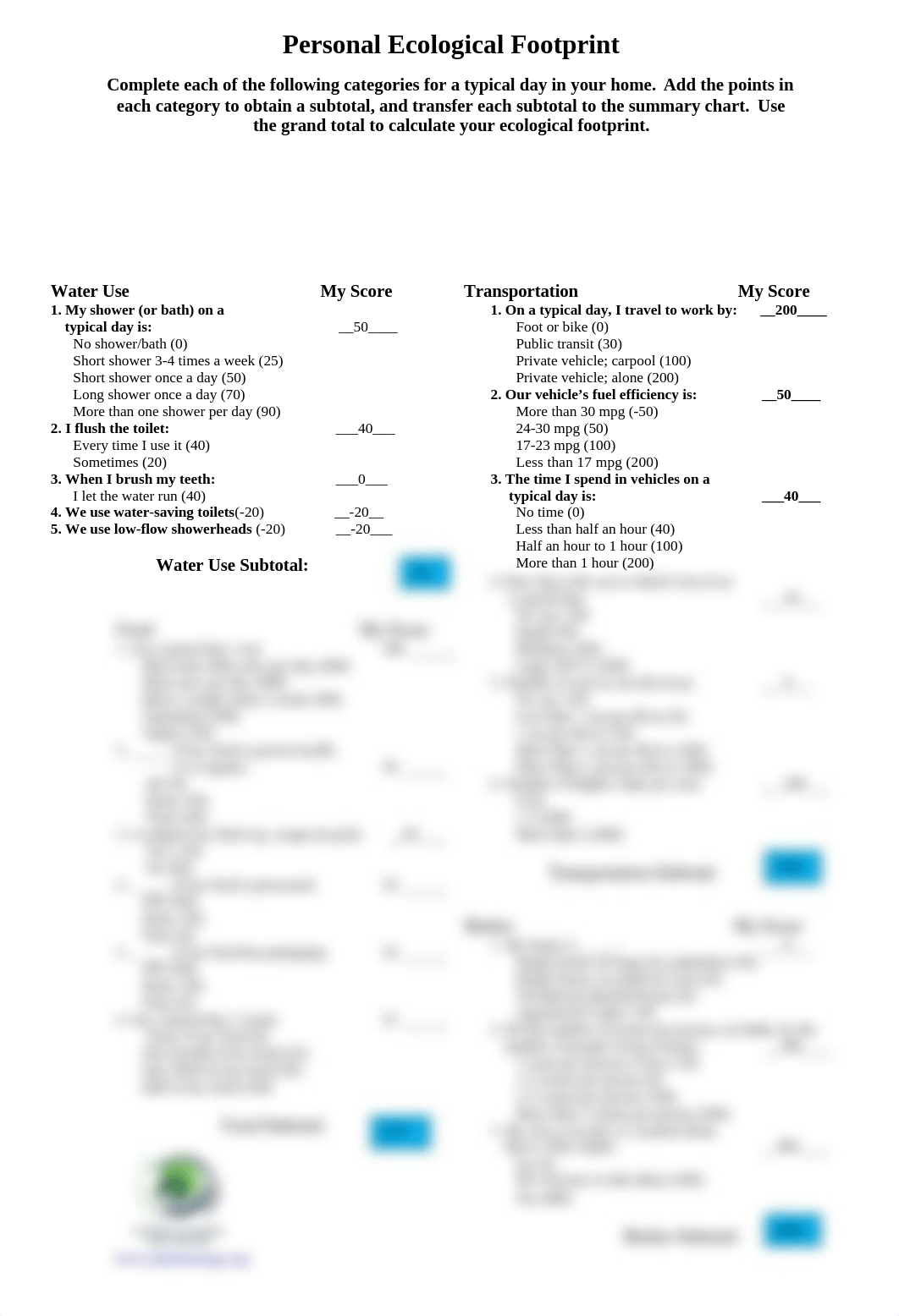 EV103 - Ecological Footprint Worksheet.docx_d4lgr0z811h_page1