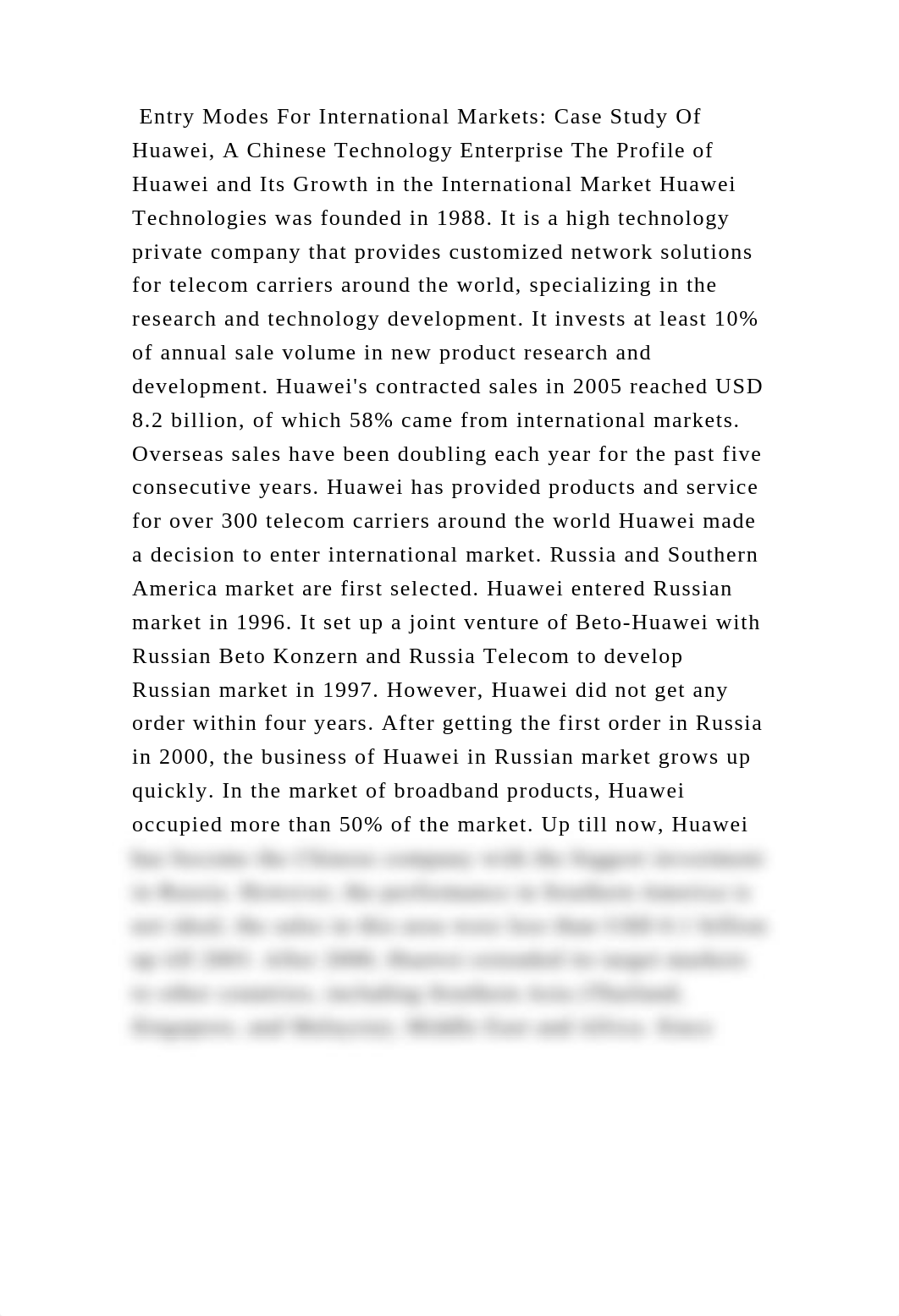 Entry Modes For International Markets Case Study Of Huawei, A Chines.docx_d4lgyhmhs48_page2