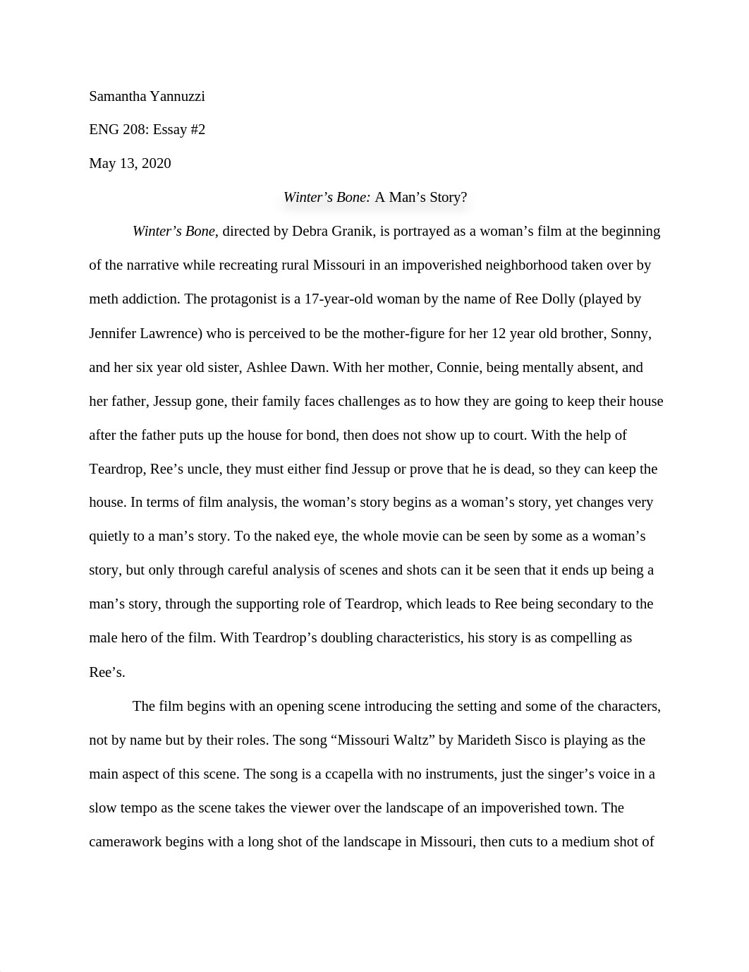 ENG 208- Winter's Bone- A Man's Story?.docx_d4mqmbfgr7a_page1