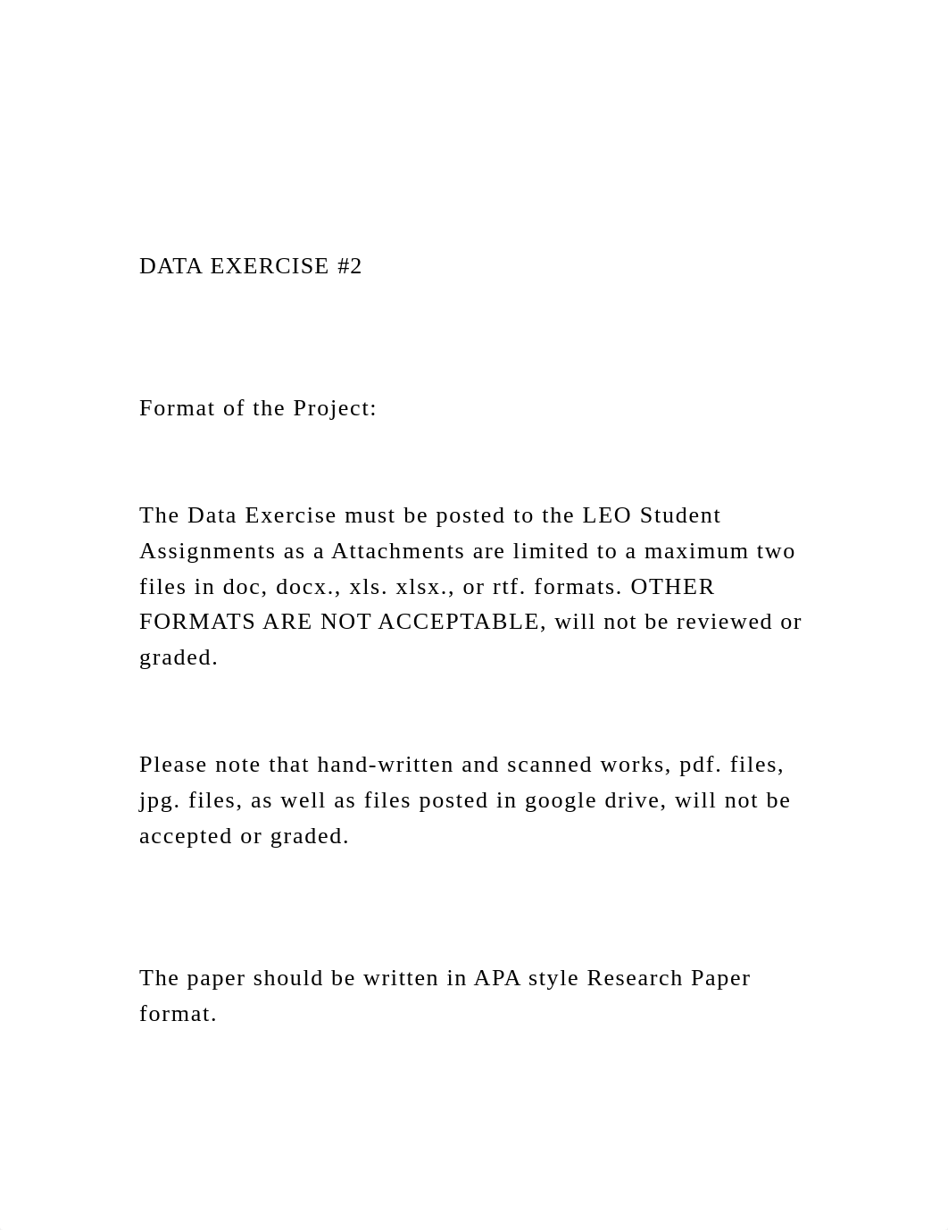 DATA EXERCISE #2Format of the ProjectThe Data E.docx_d4ms1f773n8_page2