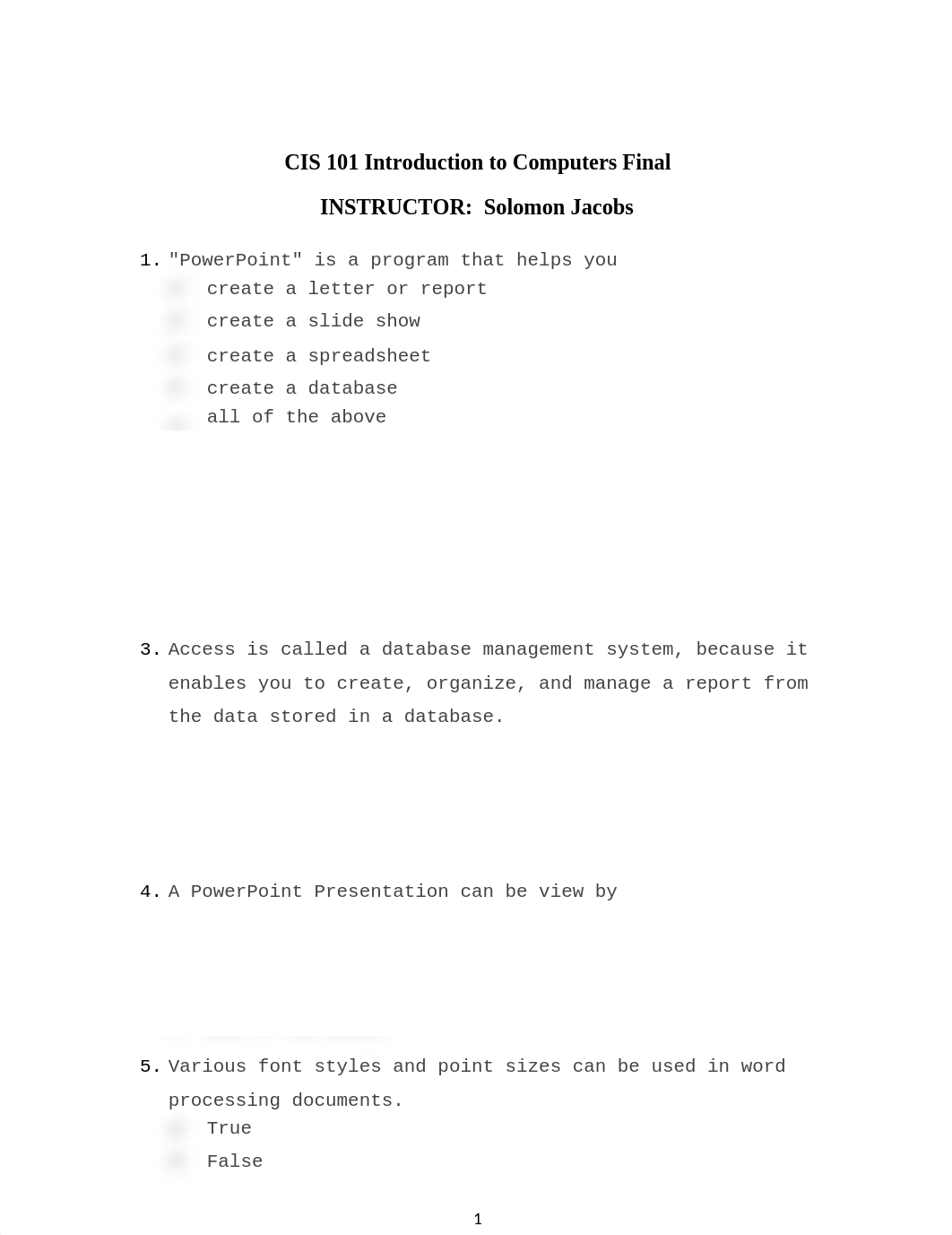 INTRODUCTION TO COMPUTER 101 FINAL_d4nfiiby22s_page1