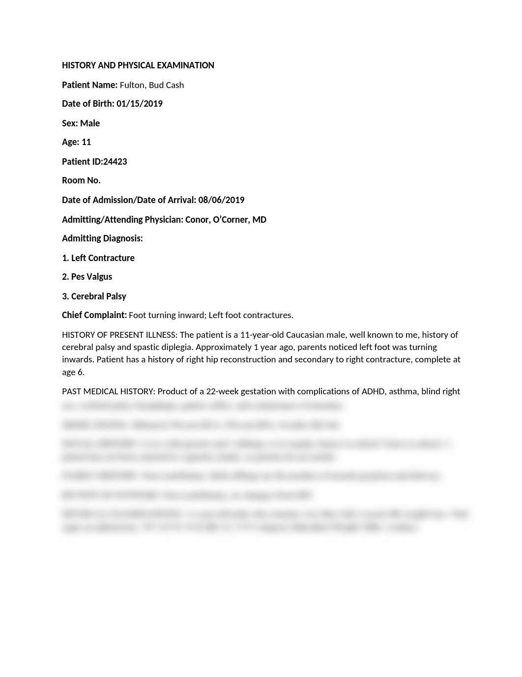 Case 4 H&P Pediatrics Neurology Orthopedcis Systems.docx_d4nyv4ynanu_page1