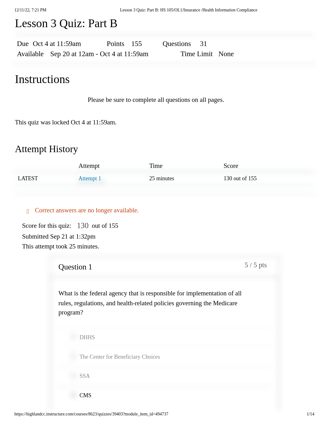 Lesson 3 Quiz_ Part B_ HS 105_OL1_Insurance _Health Information Compliance.pdf_d4o9mq5qyji_page1