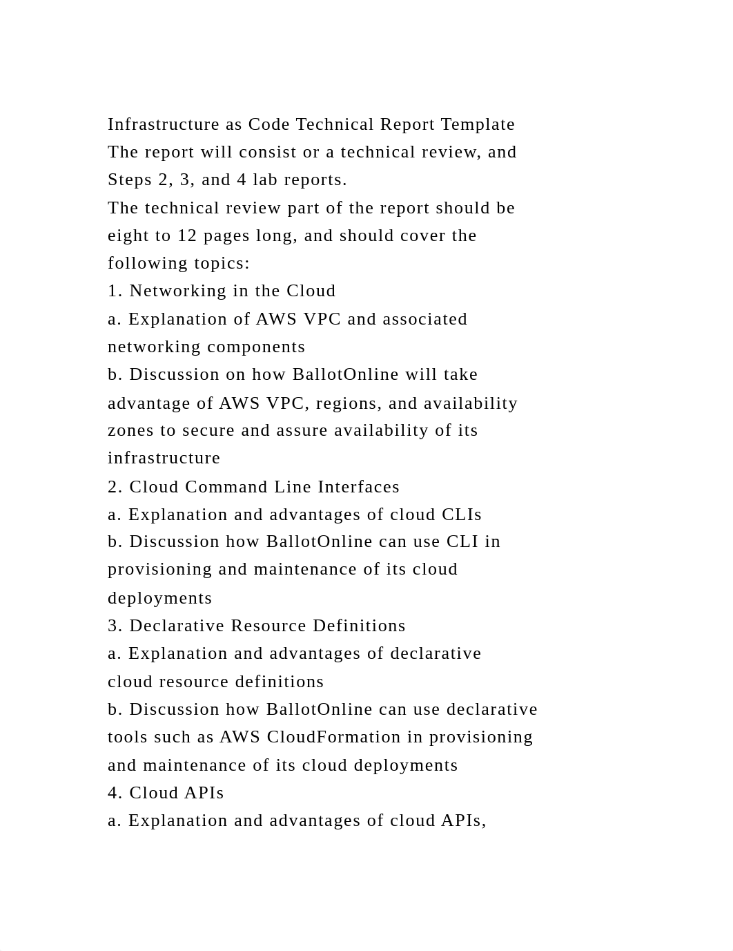 Infrastructure as Code Technical Report Template The report will c.docx_d4obv4cb5ta_page2