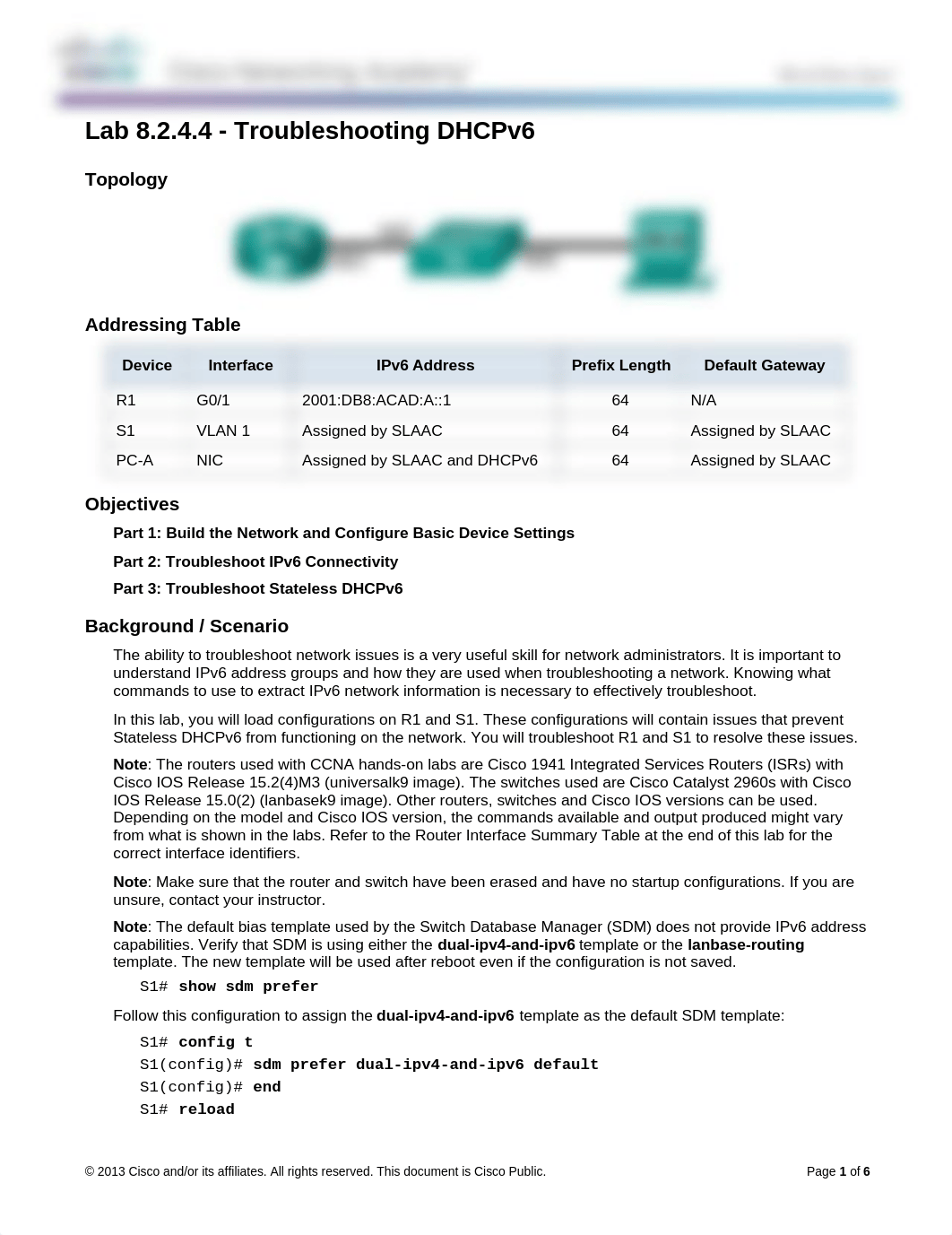 8.2.4.4 Lab - Troubleshooting DHCPv6_Numbered Snyder.docx_d4ozjrispxd_page1