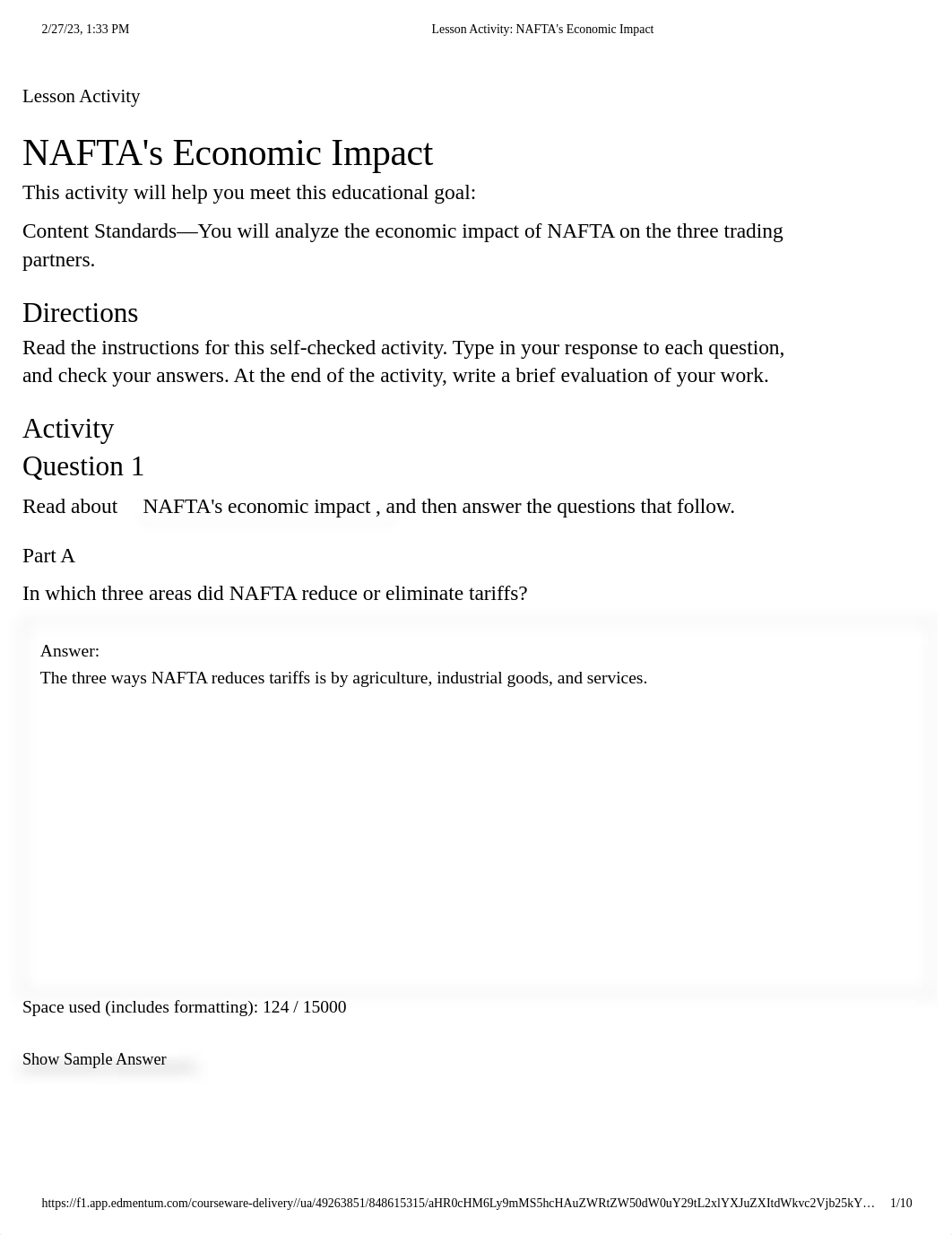 NAFTA's Economic Impact .pdf_d4p1l7165v3_page1