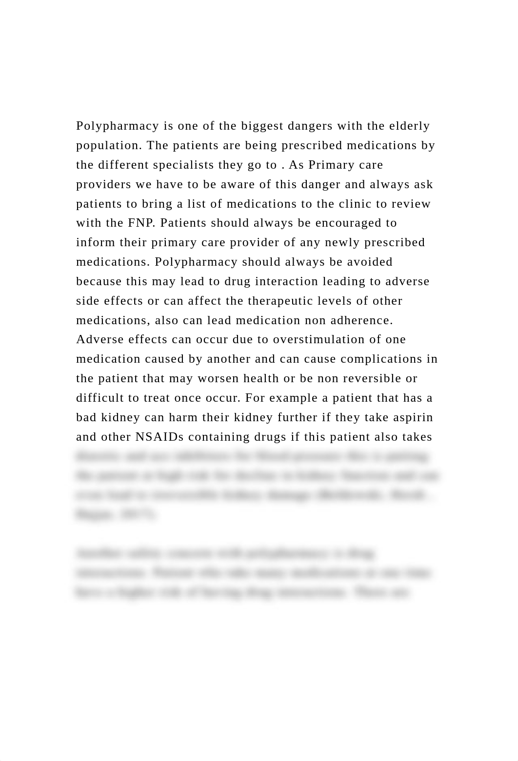 Polypharmacy is one of the biggest dangers with the elderly popu.docx_d4p5kkc2w5c_page1