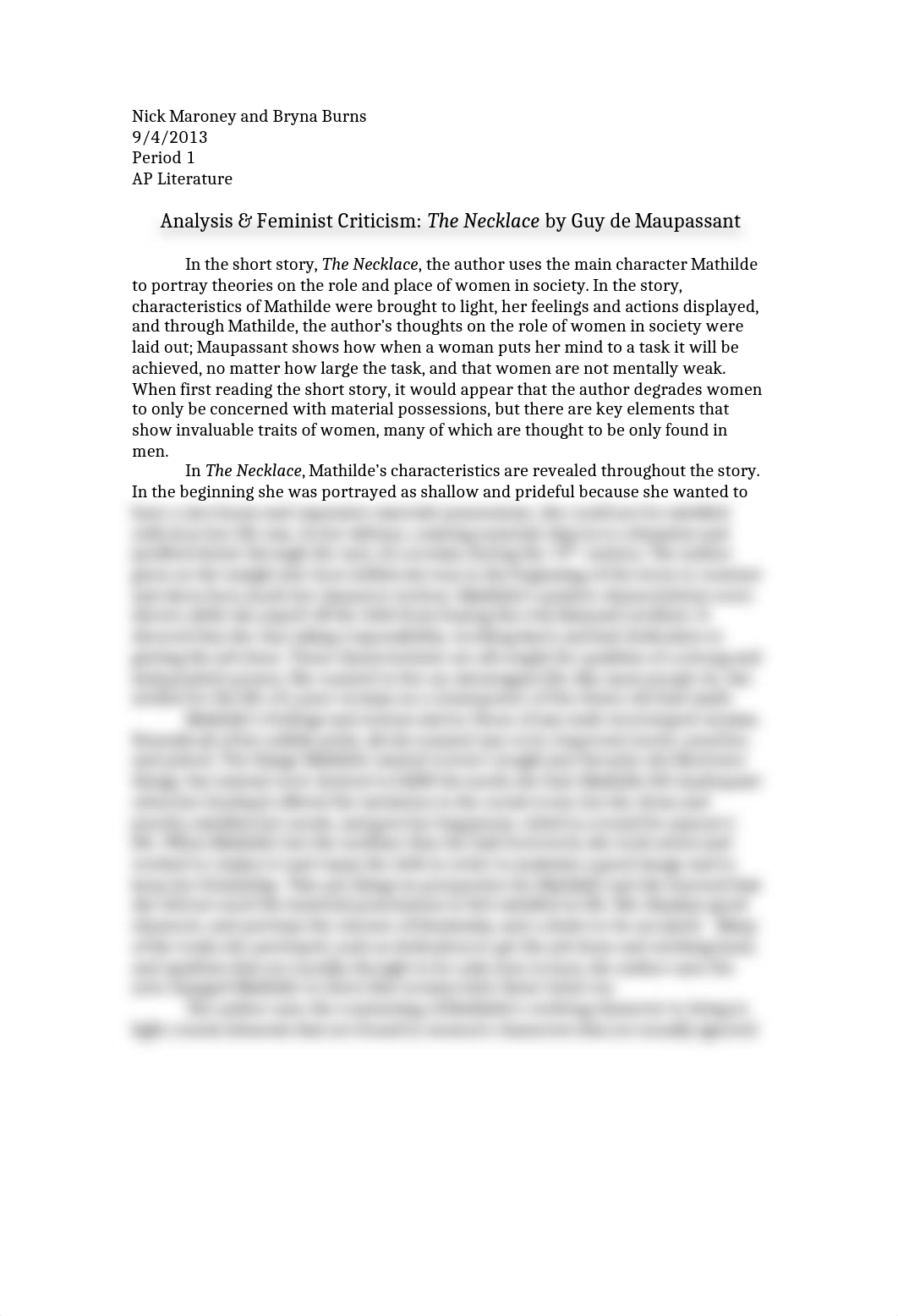 The Necklace Feminist Criticism(bryna edited) 2.docx_d4pciigdtch_page1