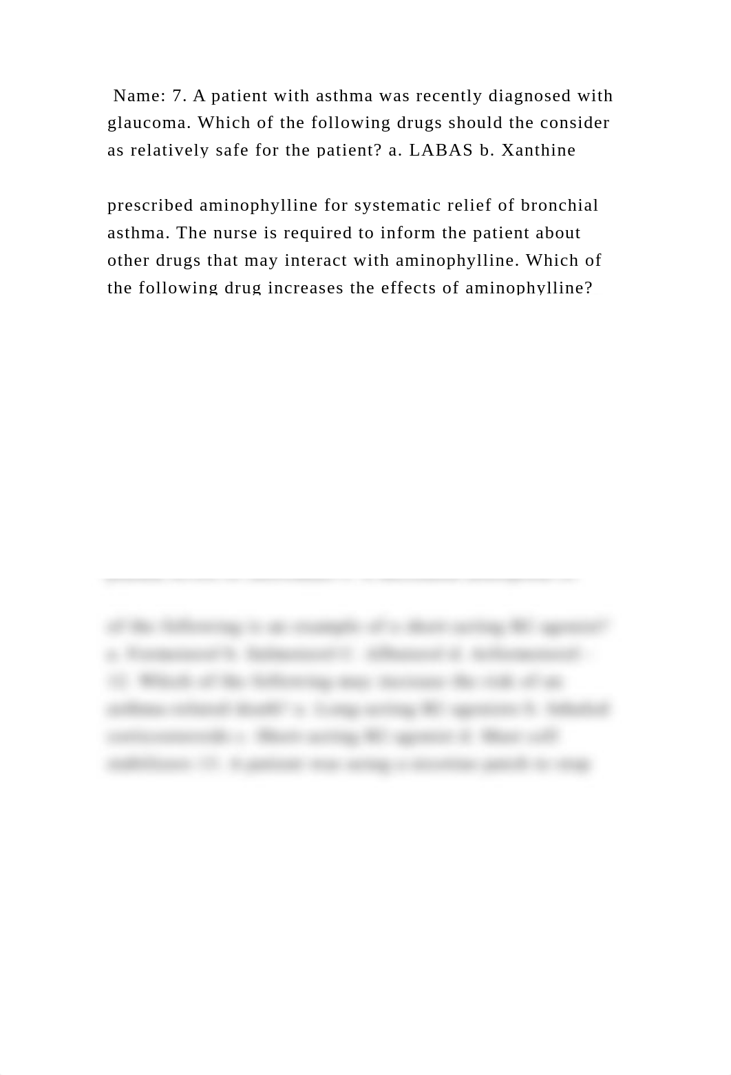 Name 7. A patient with asthma was recently diagnosed with glaucoma. .docx_d4piqk2ijfh_page2