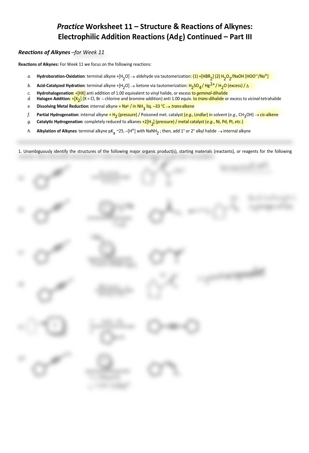 Practice Worksheet 11 - Structure and Reactions of Alkynes _11.12.21.pdf_d4pmtemq6al_page1