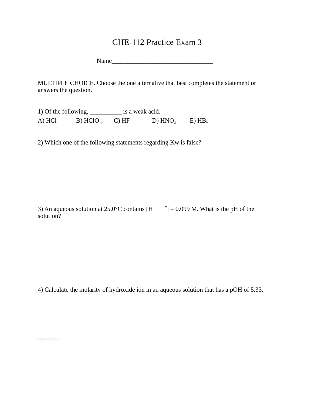 Chemistry 112 Practice Exam 3.pdf_d4pw1y2fom2_page1