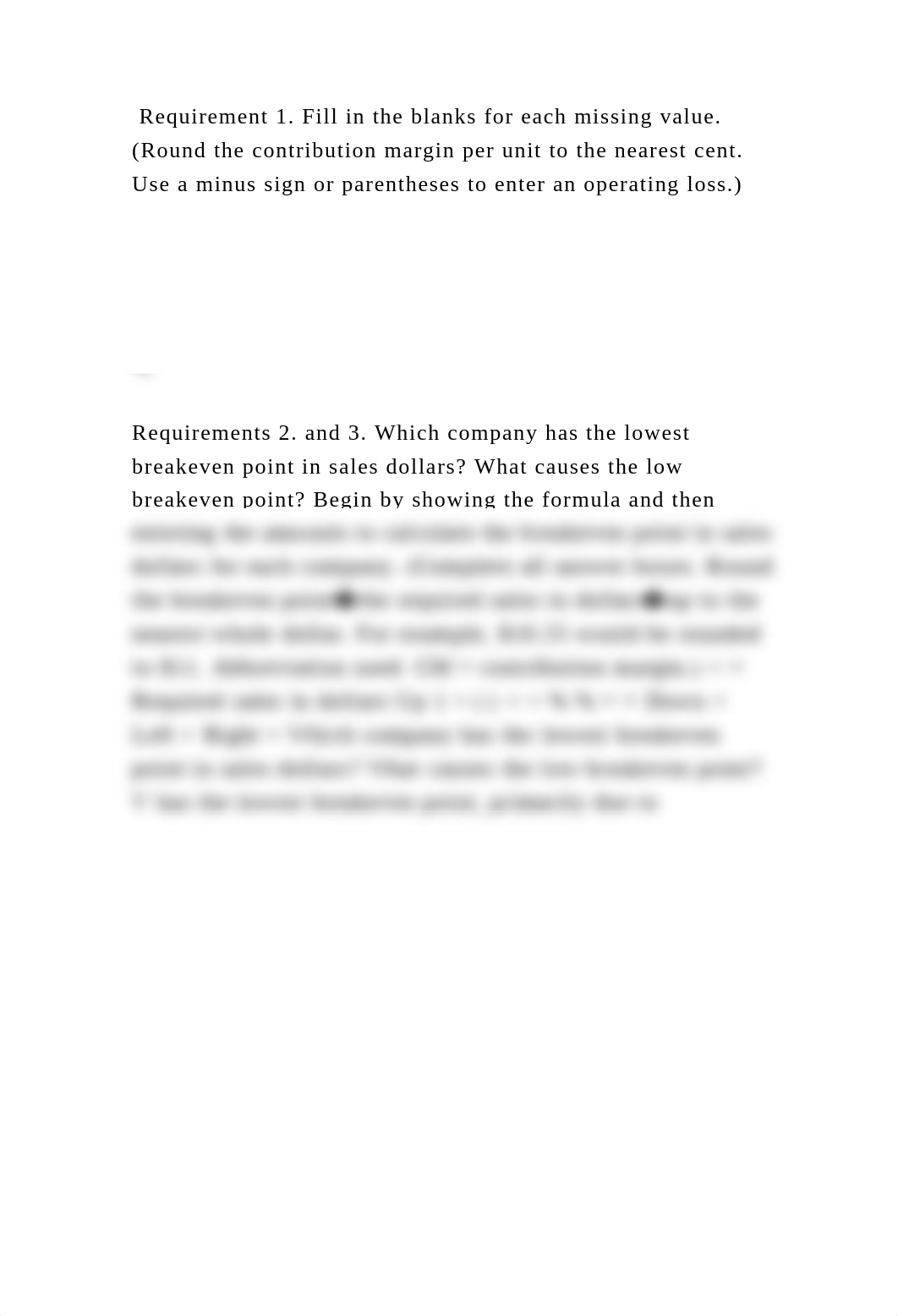 Requirement 1. Fill in the blanks for each missing value. (Round the .docx_d4q5rncmx2f_page2