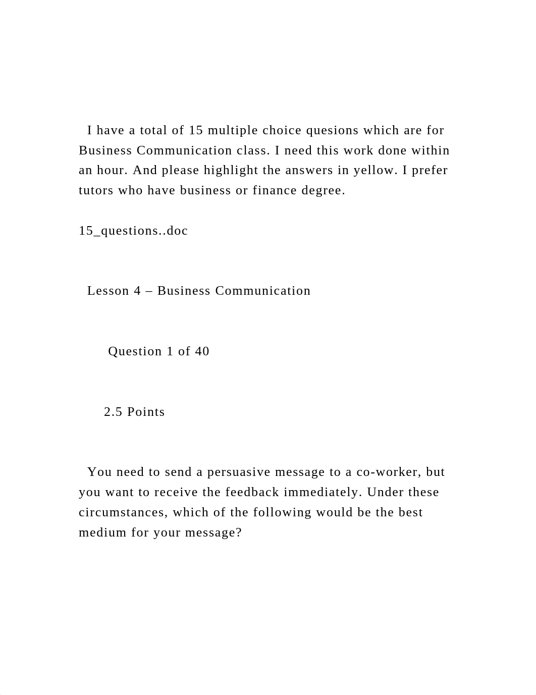 I have a total of 15 multiple choice quesions which are for Bus.docx_d4qfccjhqdr_page2