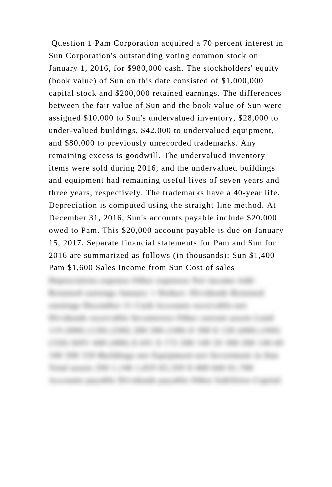 Question 1 Pam Corporation acquired a 70 percent interest in Sun Corp.docx_d4qg2nvro3b_page2