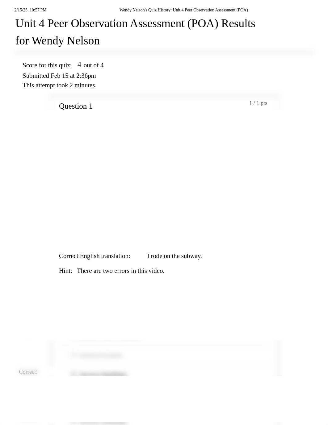 Wendy Nelson's Quiz History_ Unit 4 Peer Observation Assessment (POA).pdf_d4qhj0imkm6_page1
